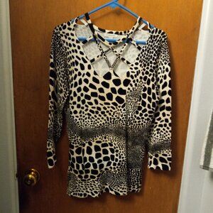 Boston Proper Animal Print Blouse